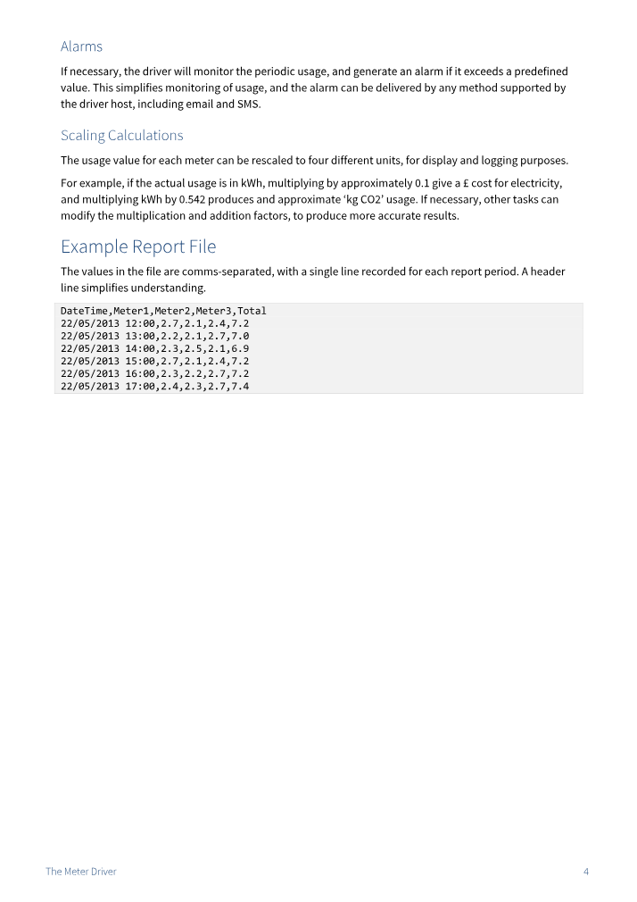 Preview thumbnail of page 4 of the Meter Driver Manual PDF document.